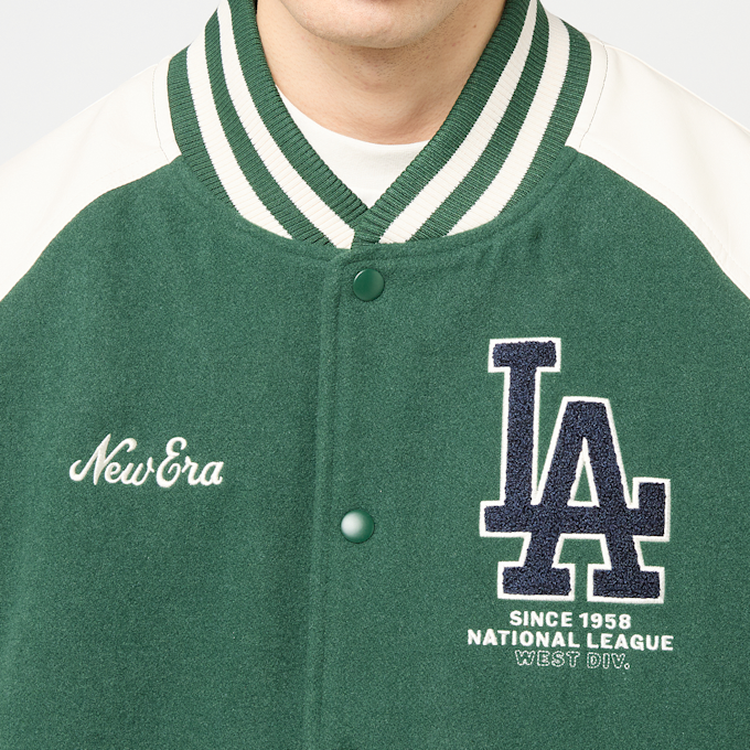 New Era MLB Varsity Jacket Los Angeles Dodgers grün 95559 3