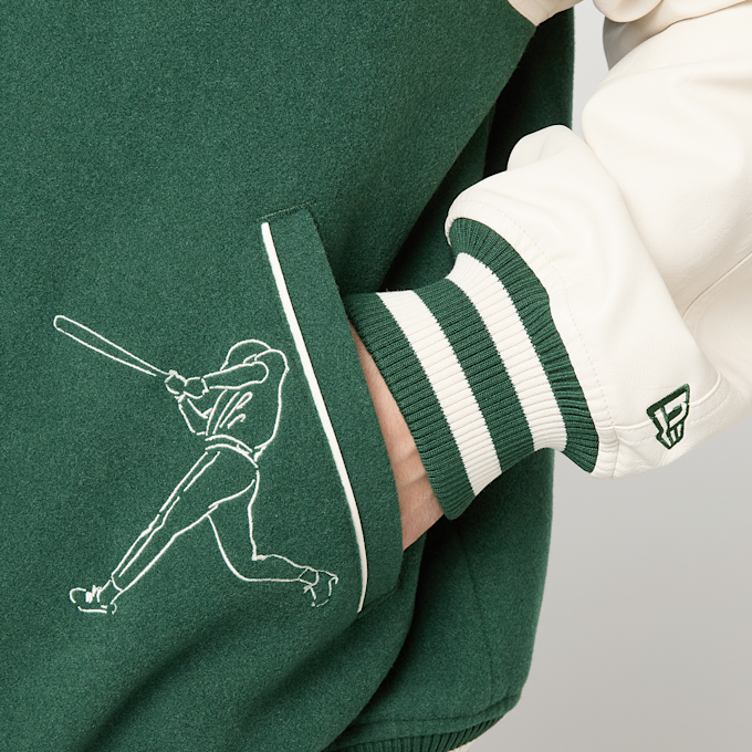 New Era MLB Varsity Jacket Los Angeles Dodgers verde 95559 4