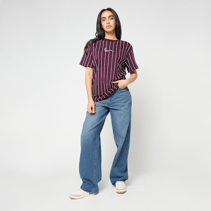 Karl Kani Small Signature Essential Pinstripe OS Tee rot 95864 4