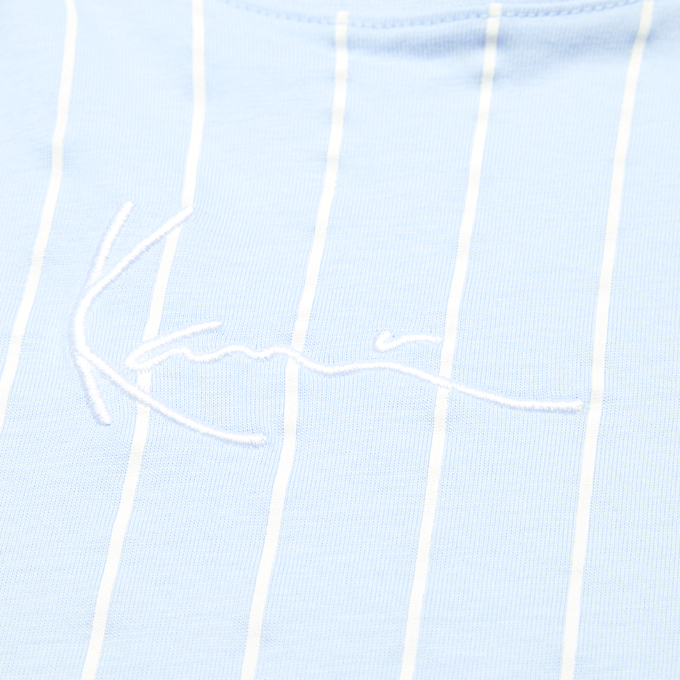 Karl Kani Small Signature Essential Pinstripe Tee Junior bleu 96097 3