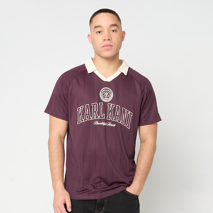 Karl Kani Heritage Emblem Shadow Pinstripe Soccer Jersey roze 96068 1