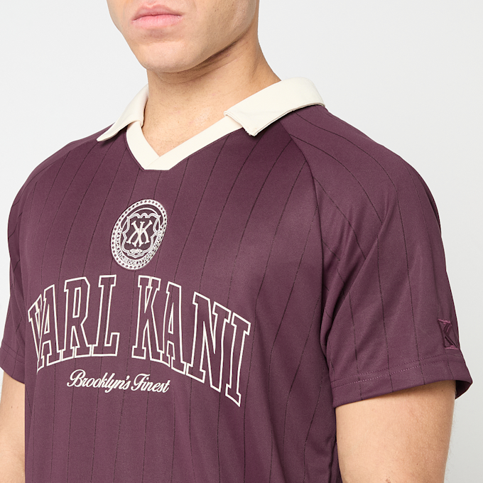 Karl Kani Heritage Emblem Shadow Pinstripe Soccer Jersey czerwony 96068 3