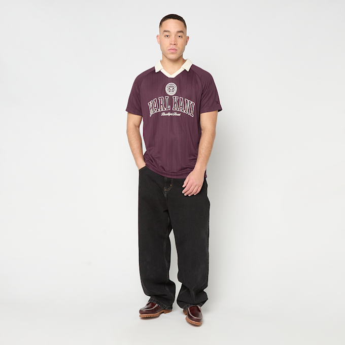 Karl Kani Heritage Emblem Shadow Pinstripe Soccer Jersey rouge 96068 4