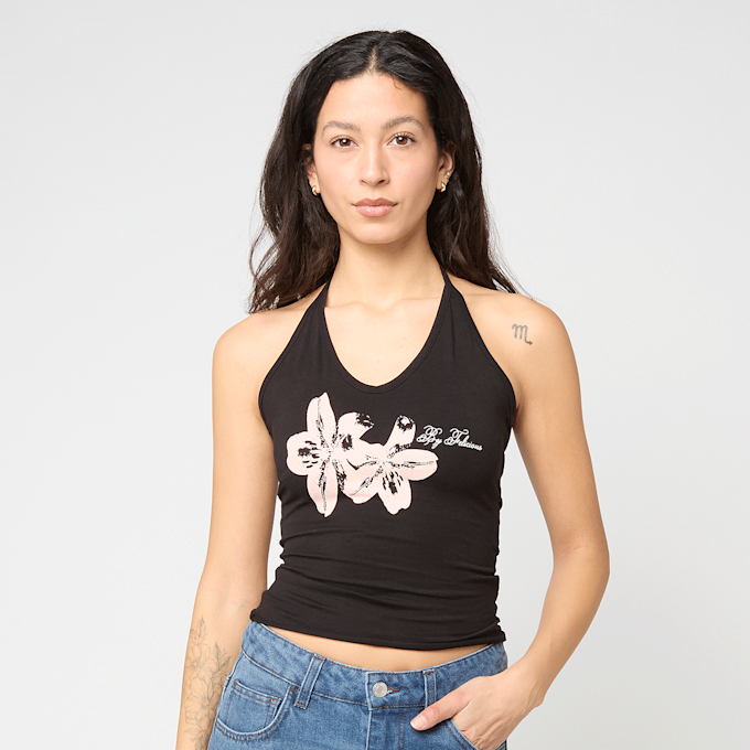 Felicious Flower Neckholder Top czarny 96230 1