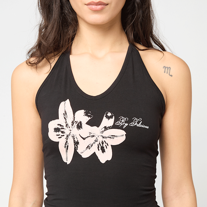 Felicious Flower Neckholder Top negro 96230 3
