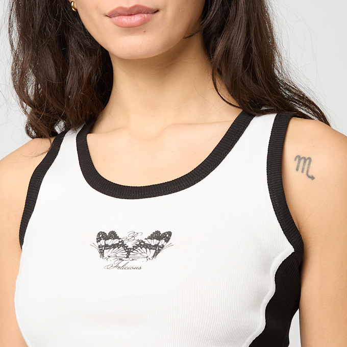 Felicious Ribbed Tank Top branco 96232 3