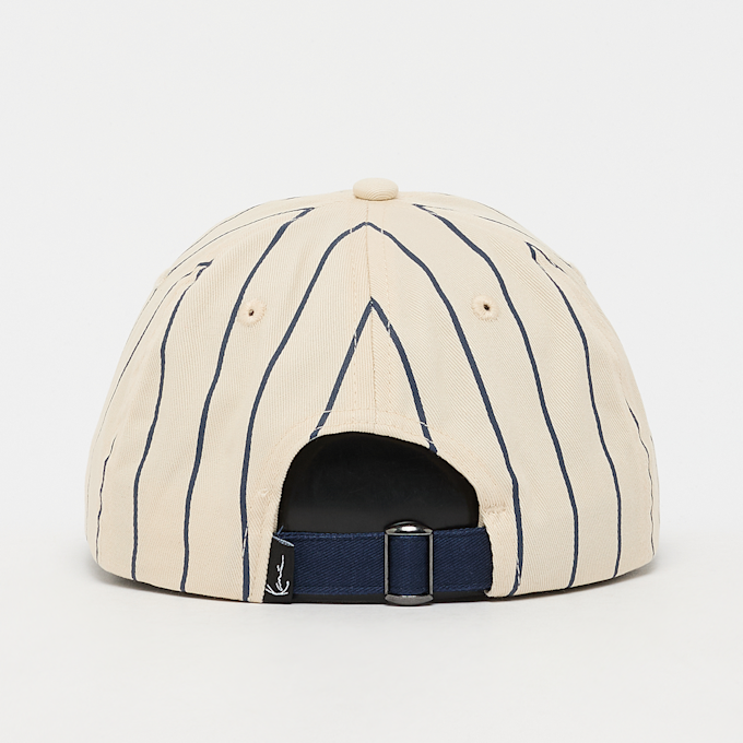 Karl Kani Cursive Varsity Pinstripe Baseball Cap off white/dark blue blanco 96329 2