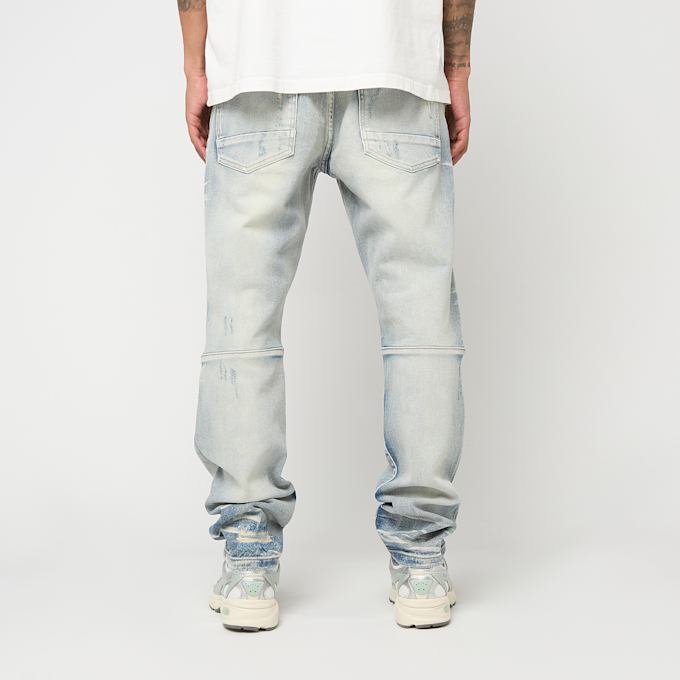 Smoke Rise Grunge Wash Effect Jeans blu 96479 2