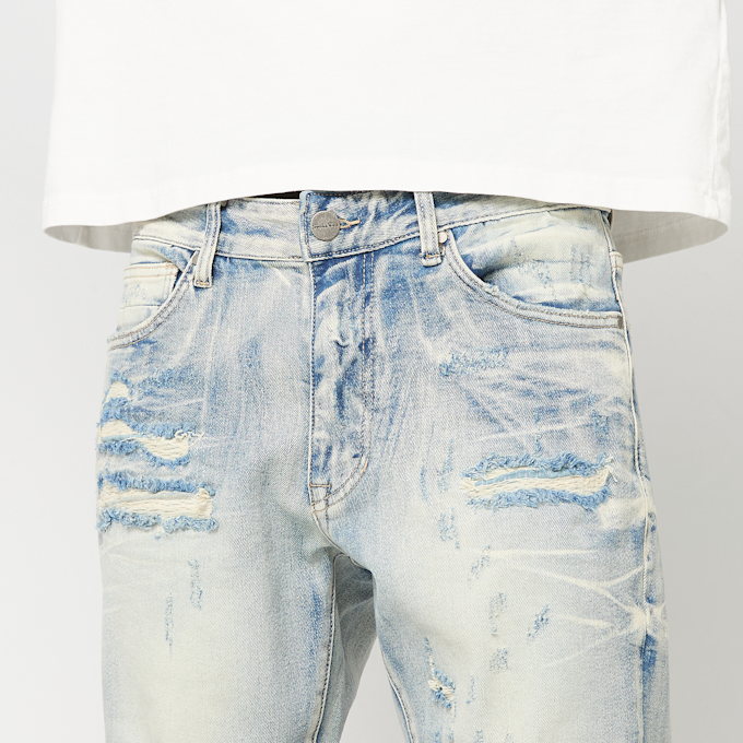 Smoke Rise Grunge Wash Effect Jeans blu 96479 3
