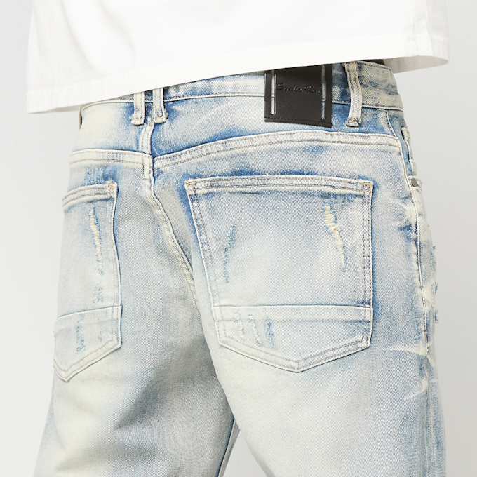 Smoke Rise Grunge Wash Effect Jeans plava 96479 4