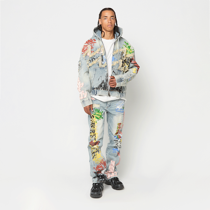 Smoke Rise Graffiti Jean plava 96484 6