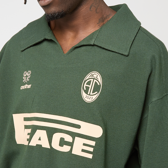 Another Cotton Lab Peace Waffle Polo groen 96548 3