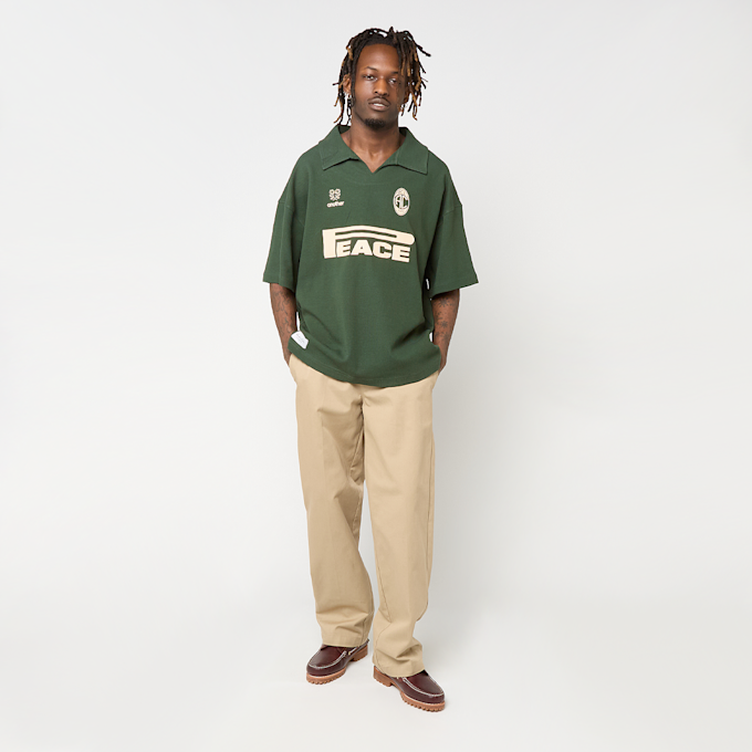 Another Cotton Lab Peace Waffle Polo groen 96548 5