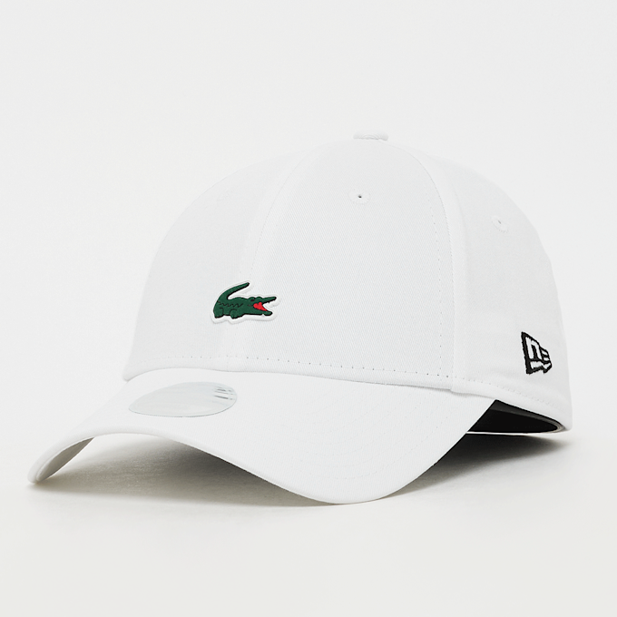 Lacoste FEMALE 9FORTY Lacoste x New Era Plain Cotton Cap blanc 96635 1