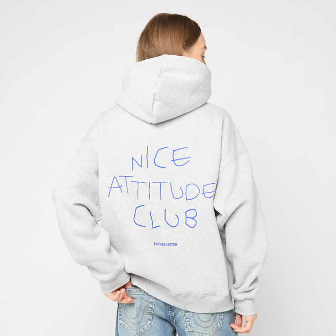 Another Cotton Lab Nice Attitude Club Oversized Hoodie siva 96721 1