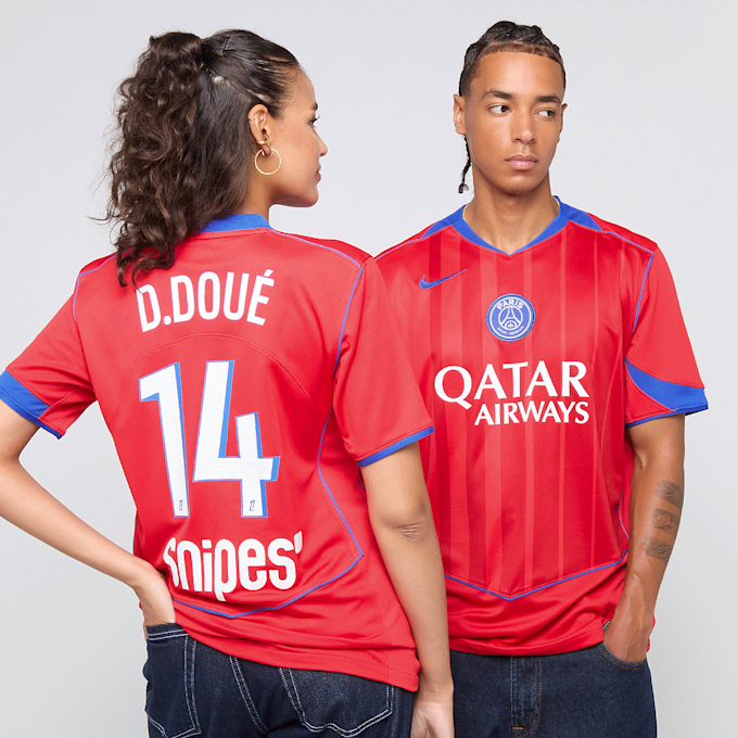 Nike D. Doué / No. 14 / PSG Nike Third Stadium 2025/26 vermelho 96695 1