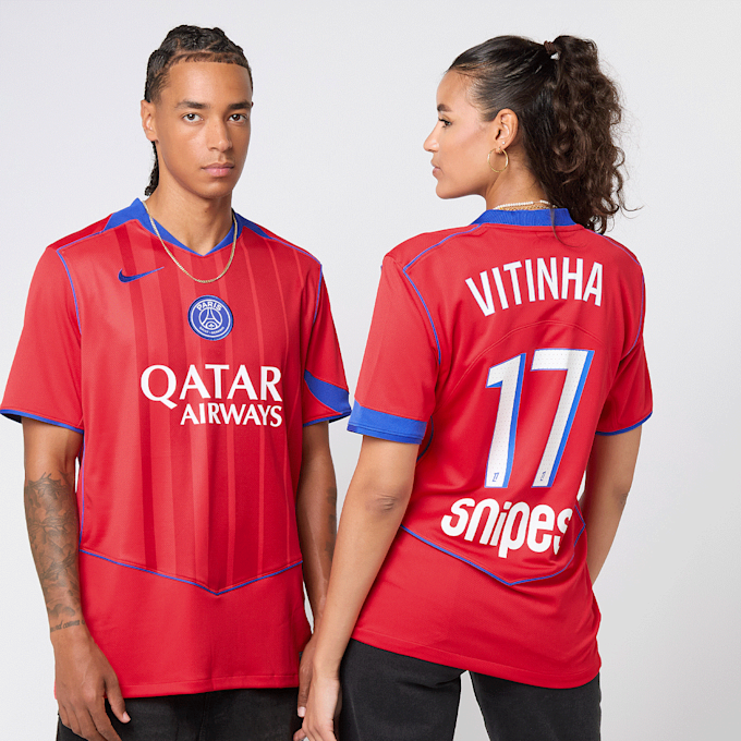 Nike Vitinha / No. 17 / PSG Nike Third Stadium 2025/26 rouge 96698 1