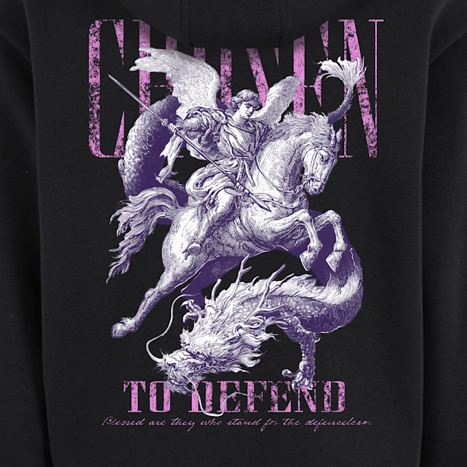 Mister Tee Chosen To Defent Fluffy Zip Hoody preto 97796 3