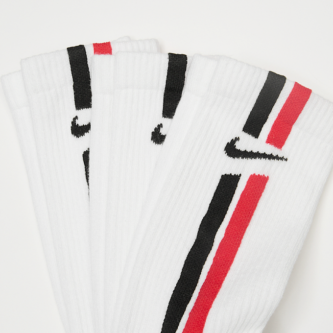Nike   3 PACK - Everyday Elevated Crew Stripe Socks biały 98355 2