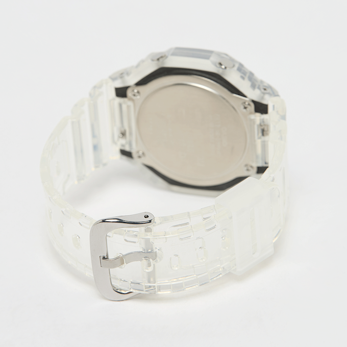 Casio G-Shock GA-2100SRS-7AER Orologio Uomo - Cassa Trasparente, Quadrante Iridiscente, Bracciale Skeletro, 20 ATM, Carbonio