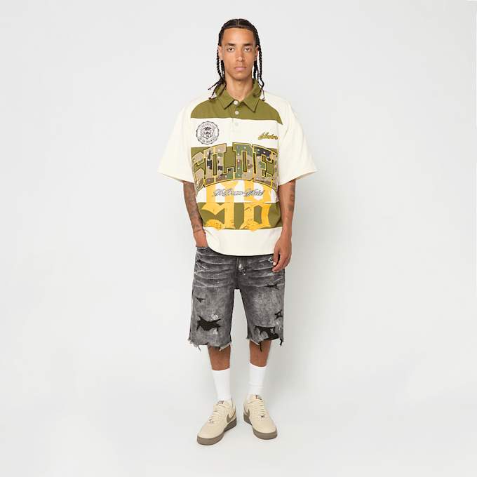 Smoke Rise Artisan Vintage Washed Denim Shorts szary 98789 5