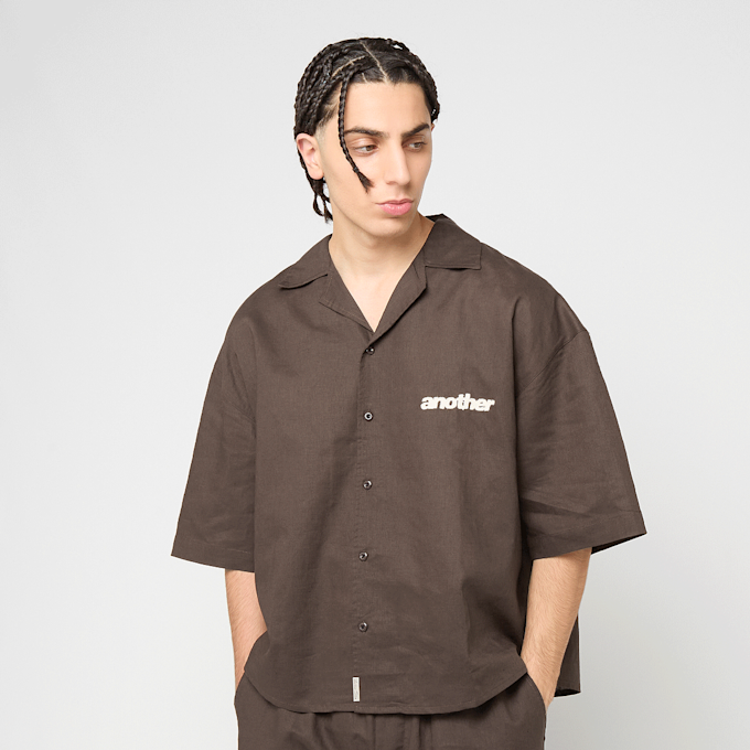 Another Cotton Lab Another Linen Short Sleeve Shirt brun 98865 1