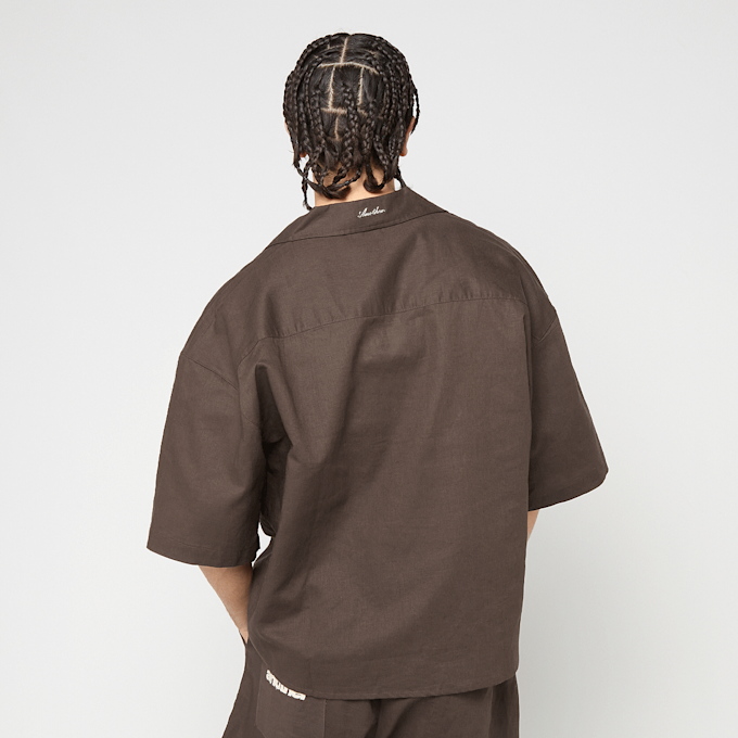 Another Cotton Lab Another Linen Short Sleeve Shirt smeđa 98865 2