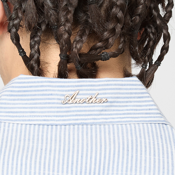 Another Cotton Lab The Short Sleeve Shirt bleu 98868 5