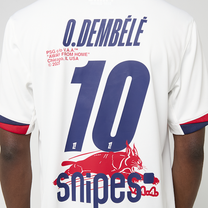 Nike Dembélé / No. 10 / Virgil Abloh Archive / PSG DRI-Fit Jersey Shortsleeve Stadium 25/26 bianco 99052 8