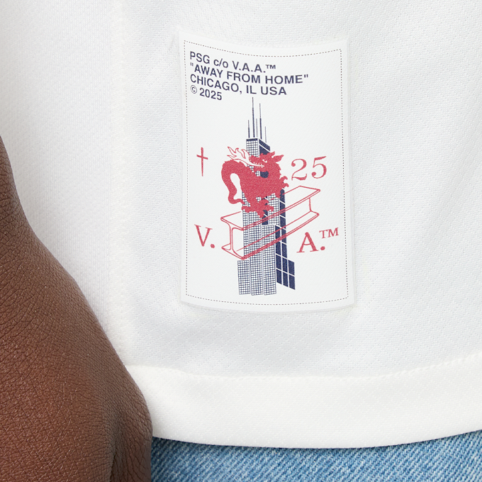 Nike Doué / No. 14 / Virgil Abloh Archive / PSG DRI-Fit Jersey Shortsleeve Stadium 25/26 blanc 99053 7