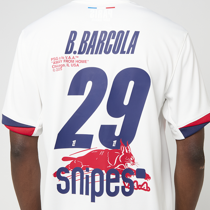Nike   B. Barcola / No. 29 / Virgil Abloh Archive / PSG DRI-Fit Jersey Shortsleeve Stadium 25/26 bianco 99051 8
