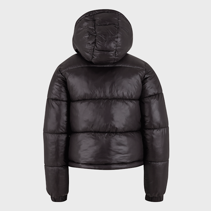 Urban Classics Boys Shiny Puffer Jacket With Hood zwart 99149 2