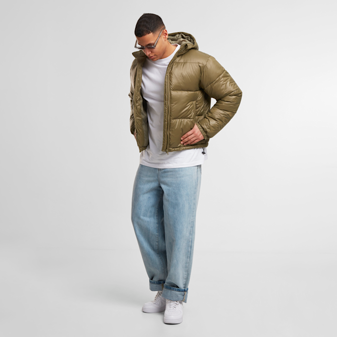 SNIPES Shiny Puffer Jacket With Hood verde 99295 5