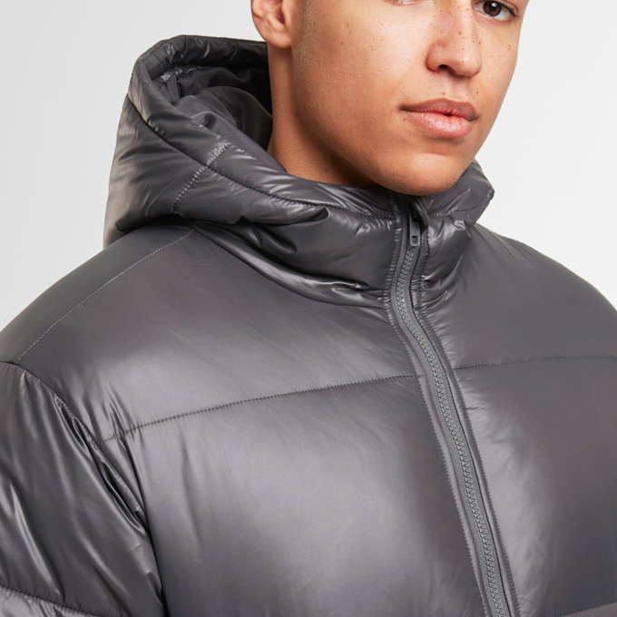 SNIPES Shiny Puffer Jacket With Hood czarny 99296 3