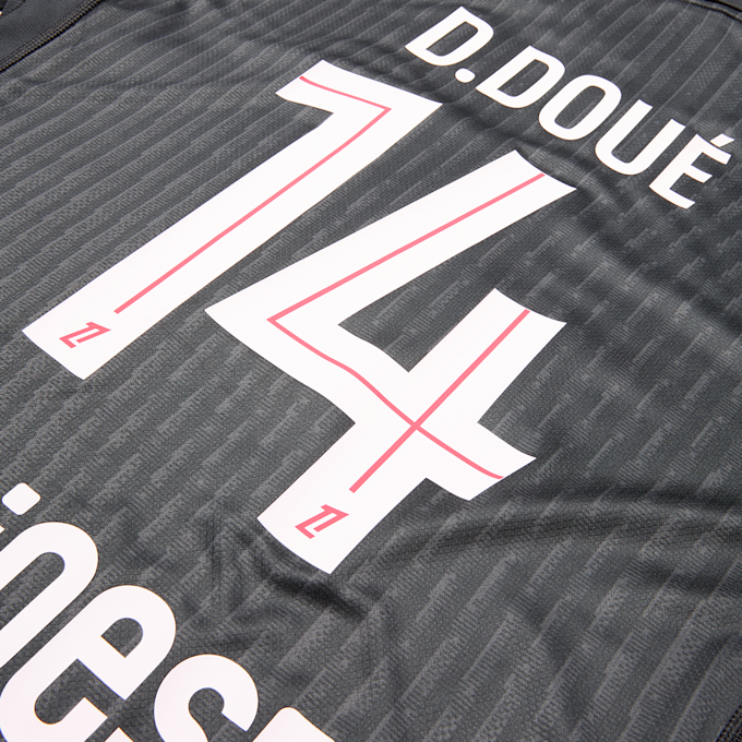 Jordan D. Doué  / No. 14 / PSG Jordan Fourth Stadium 2025/26 siva 99330 5