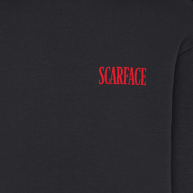Mister Tee Scarface Poster Fluffy Hoodie nero 99670 4