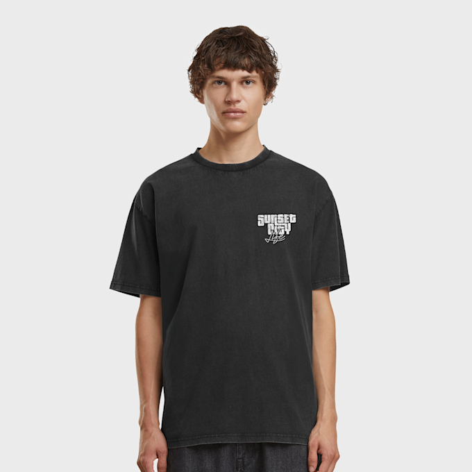 Mister Tee Sunset City Vintage Oversize Tee crna 99795 2