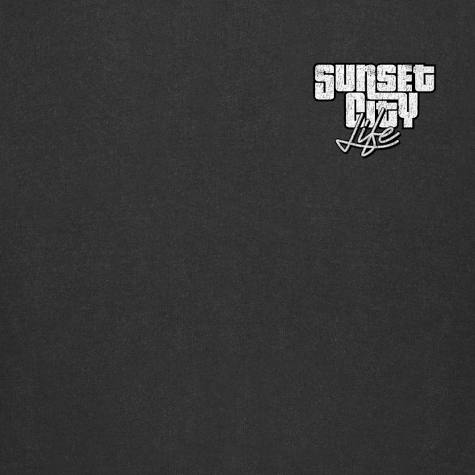 Mister Tee Sunset City Vintage Oversize Tee zwart 99795 4