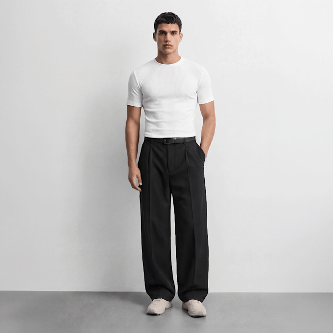 Burocs Slim Rib T-Shirt weiß 100205 3