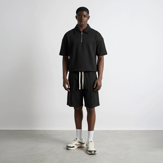 Burocs Quarter Zip T-Shirt nero 100207 3