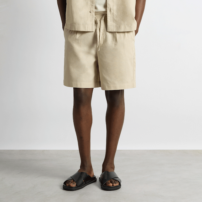 Burocs Linen Blend Shorts bege 100209 1