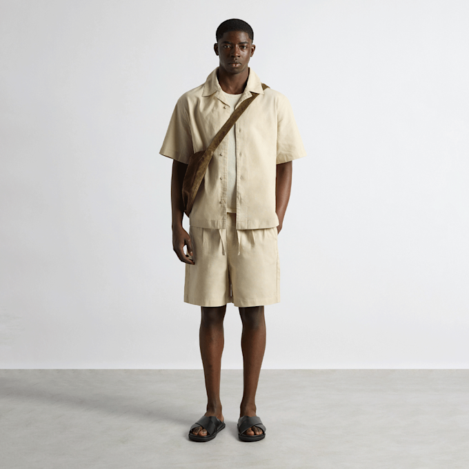 Burocs Linen Blend Shorts bež 100209 3