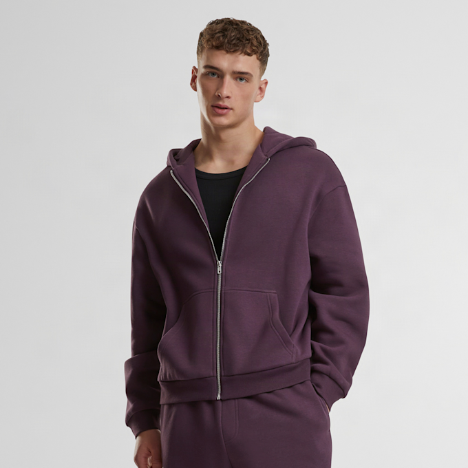 Urban Classics Fluffy Zip Hoody viola 100708 1