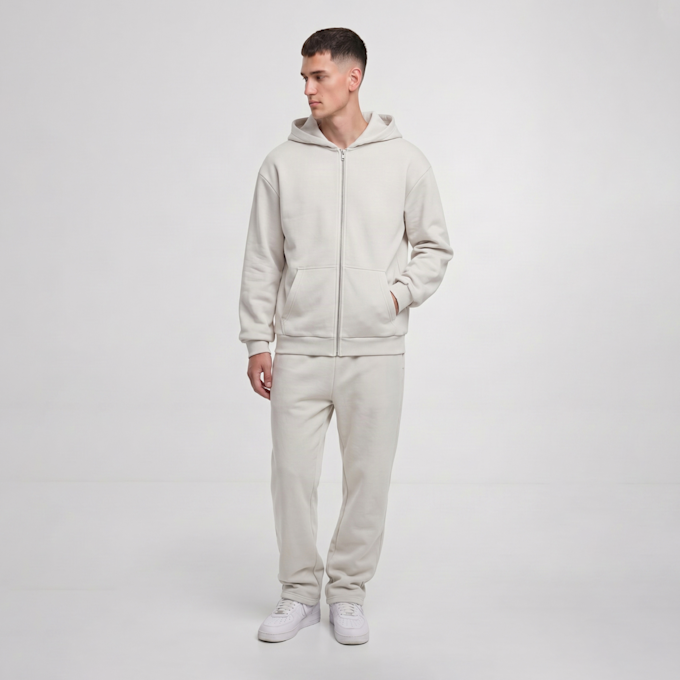Urban Classics Fluffy Zip Hoody beige 100709 3