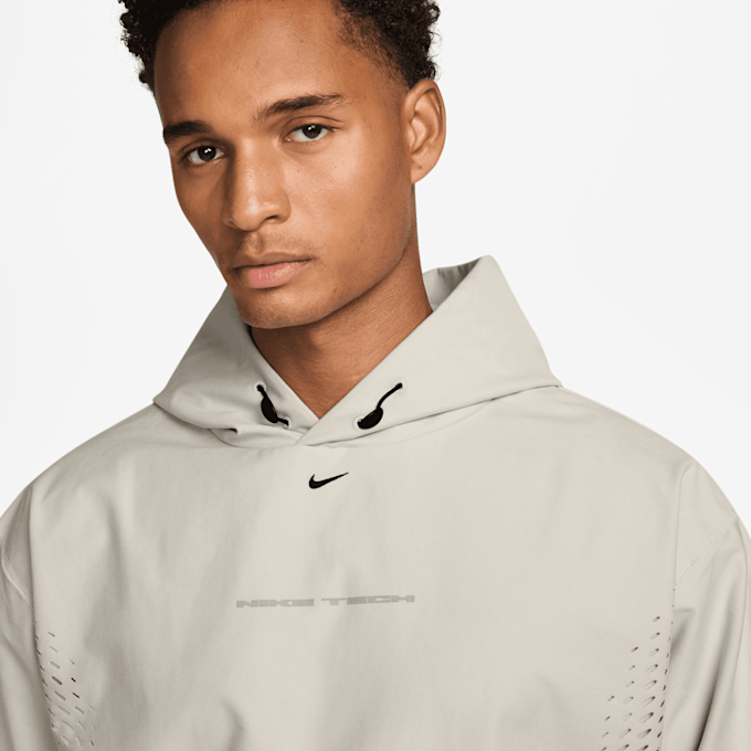 Nike Tech Dri-FIT Shori Perforated Hooded Pullover Beige 101593 3
