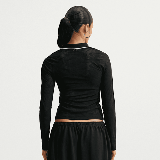 Nike Chill Knit Longsleeve Stitch Lace Top schwarz 101338 2