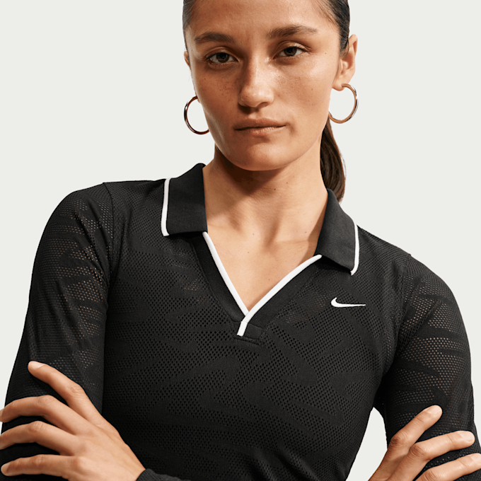 Nike Chill Knit Longsleeve Stitch Lace Top schwarz 101338 4