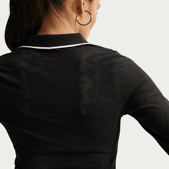 Nike Chill Knit Longsleeve Stitch Lace Top noir 101338 5