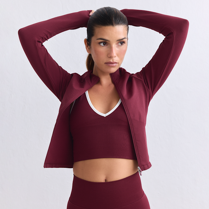 aim'n Shape Seamless Zip Jacket rosso 101958 1