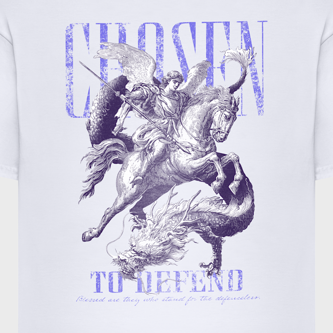 Mister Tee Chosen To Defend Oversize Tee blanc 102042 4